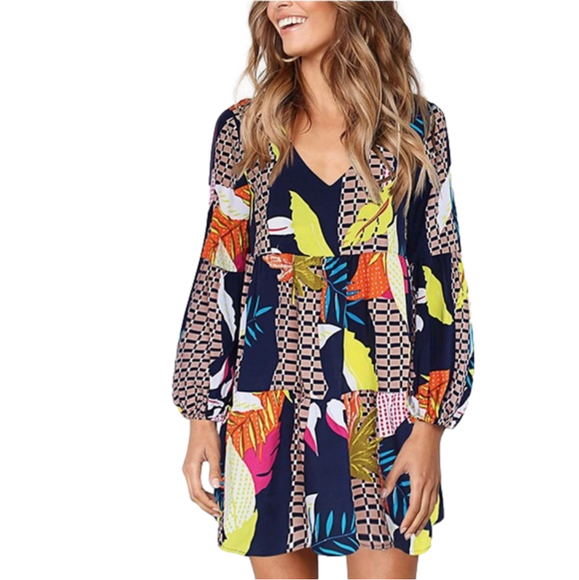 Dresses & Skirts - Amoretu Summer Tunic Floral Dress Size Large